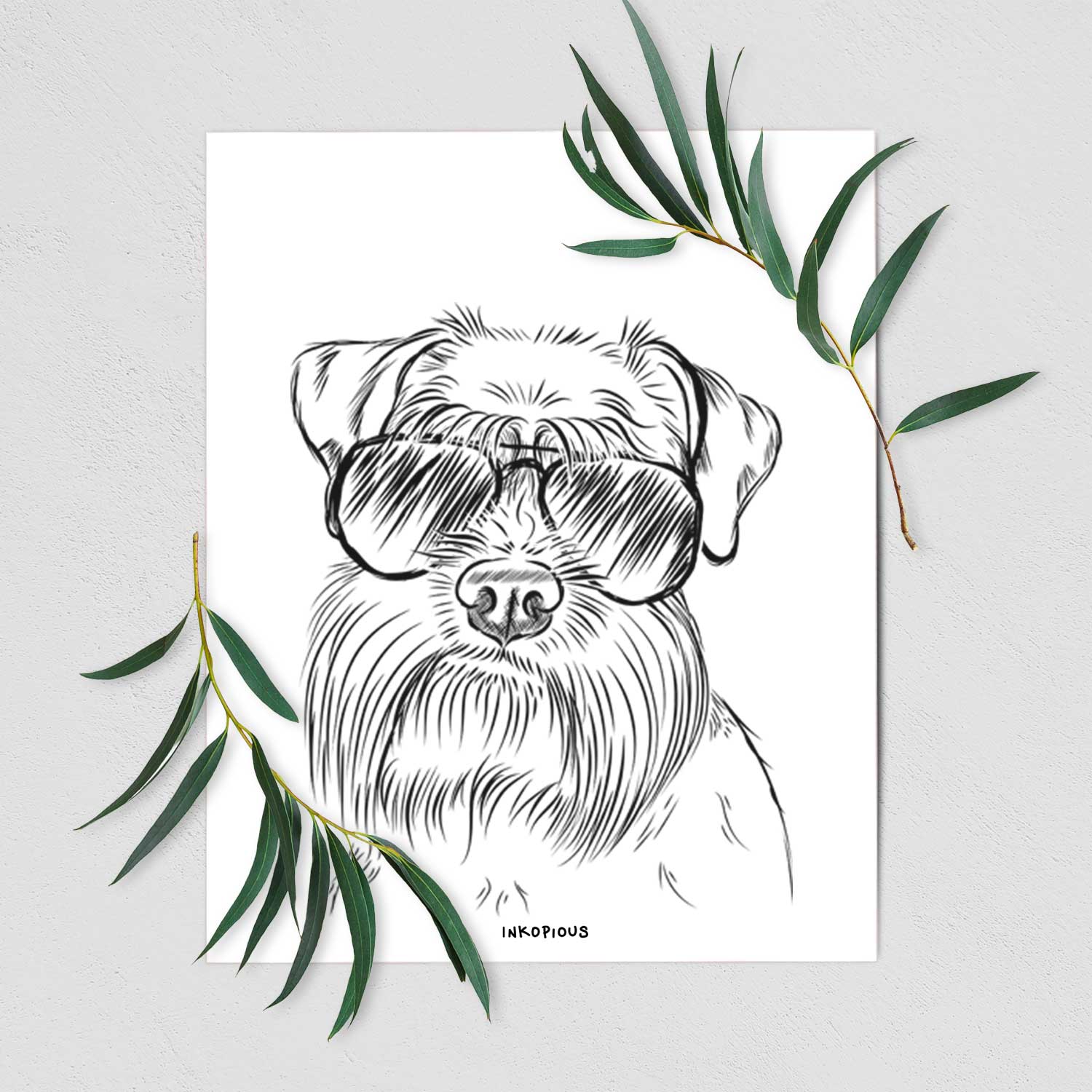 Wrigley the Schnauzer Art Print