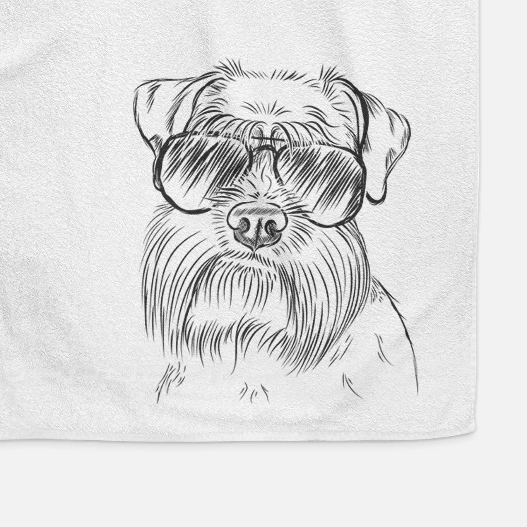 Wrigley the Schnauzer Decorative Hand Towel