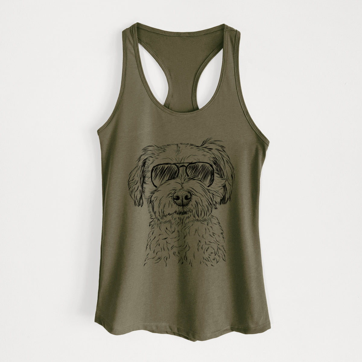 Wyatt the Coton de Tulear - Women's Racerback Tanktop