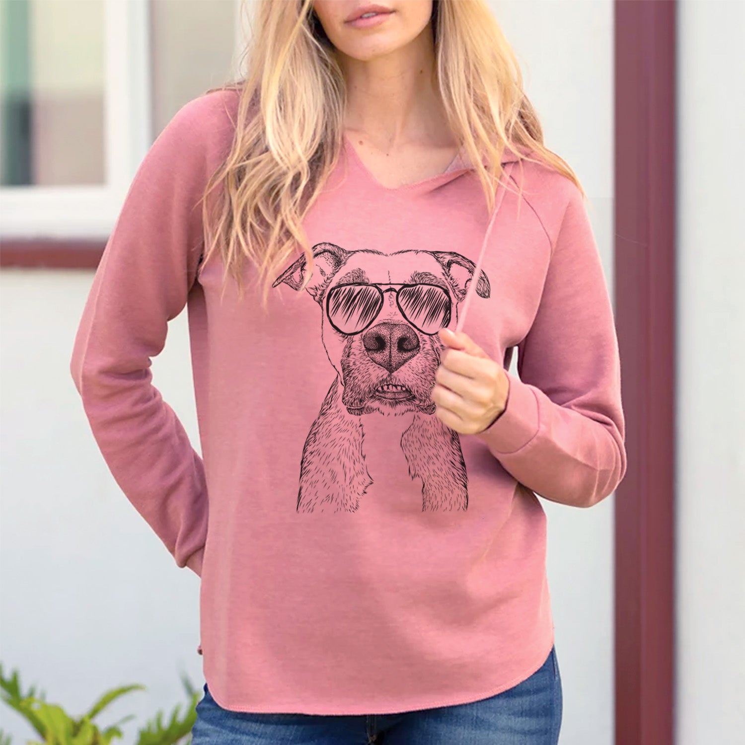 Aviator Xena the Mixed Breed - Cali Wave Hooded Sweatshirt