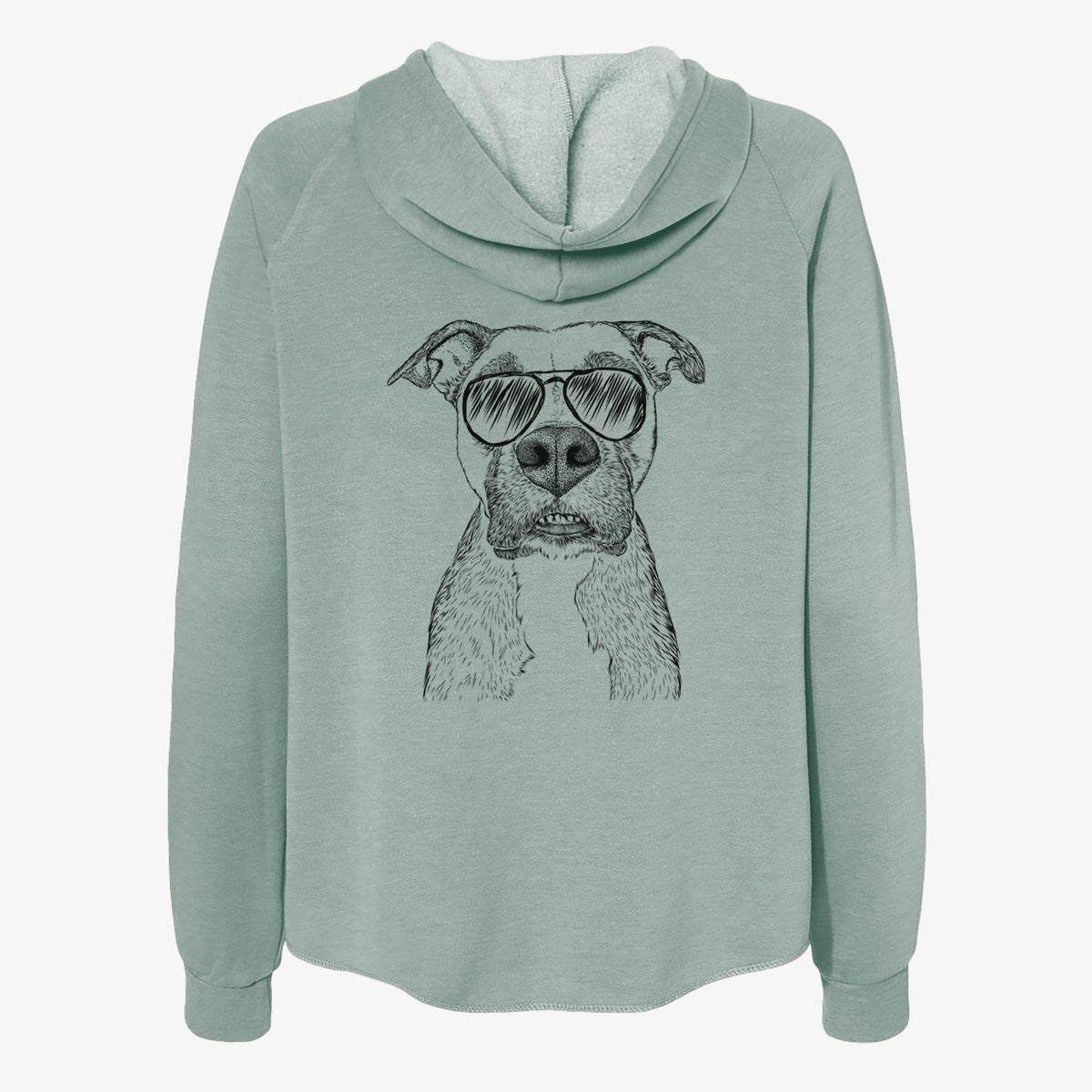 Xena the Mixed Breed - Women's Cali Wave Zip-Up Sweatshirt