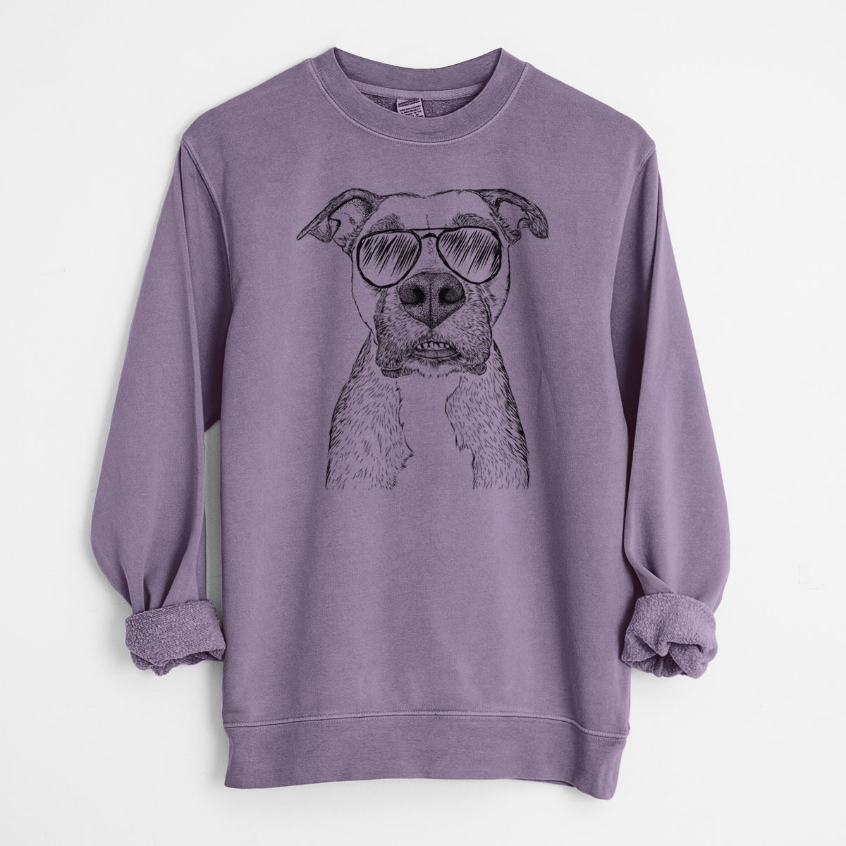 Aviator Xena the Mixed Breed - Unisex Pigment Dyed Crew Sweatshirt