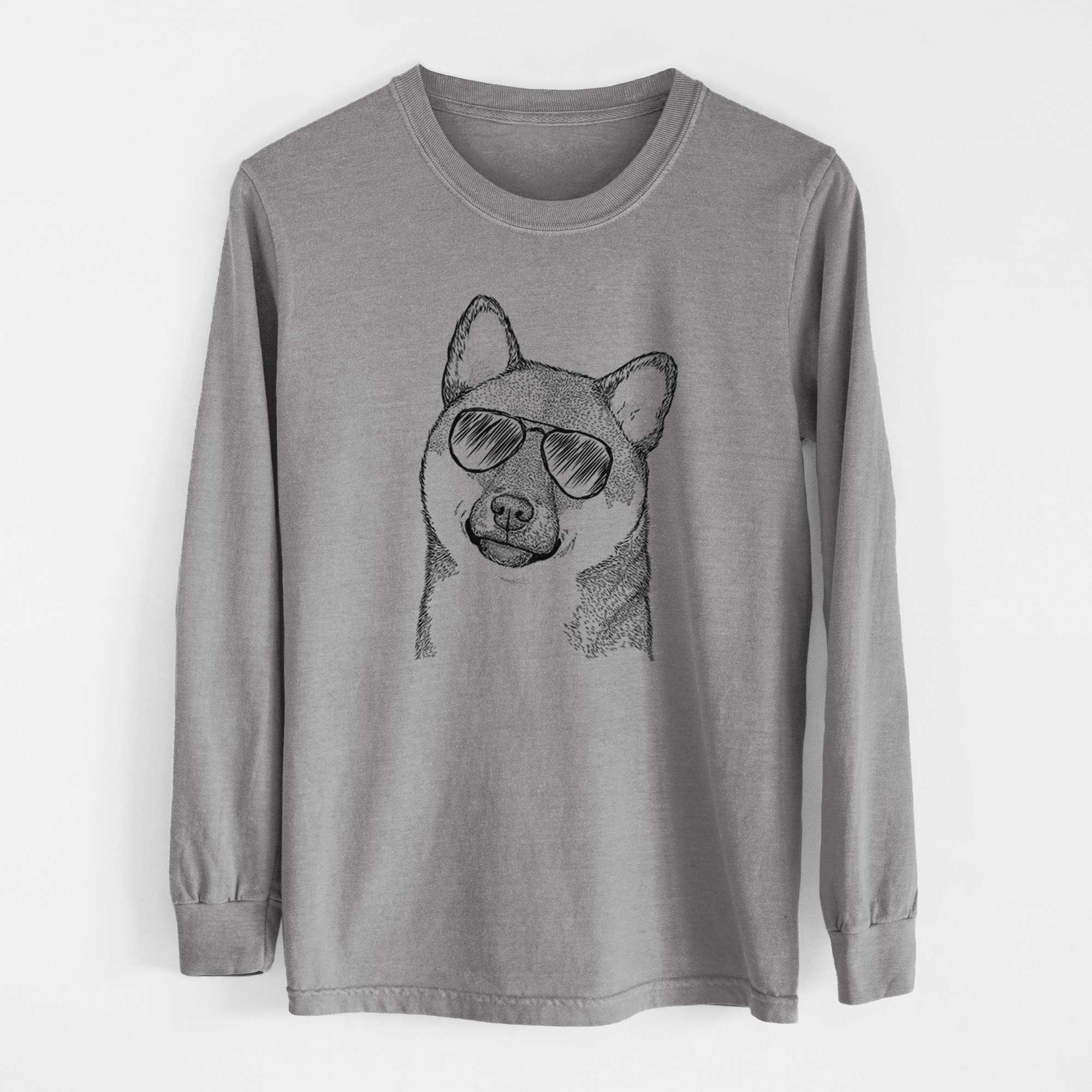 Aviators Yakuza the Shiba Inu - Heavyweight 100% Cotton Long Sleeve