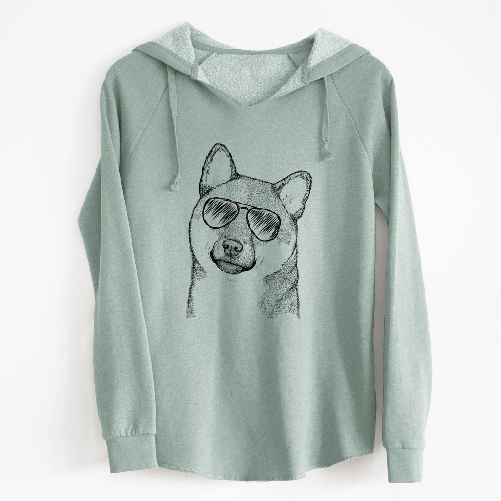Aviator Yakuza the Shiba Inu - Cali Wave Hooded Sweatshirt