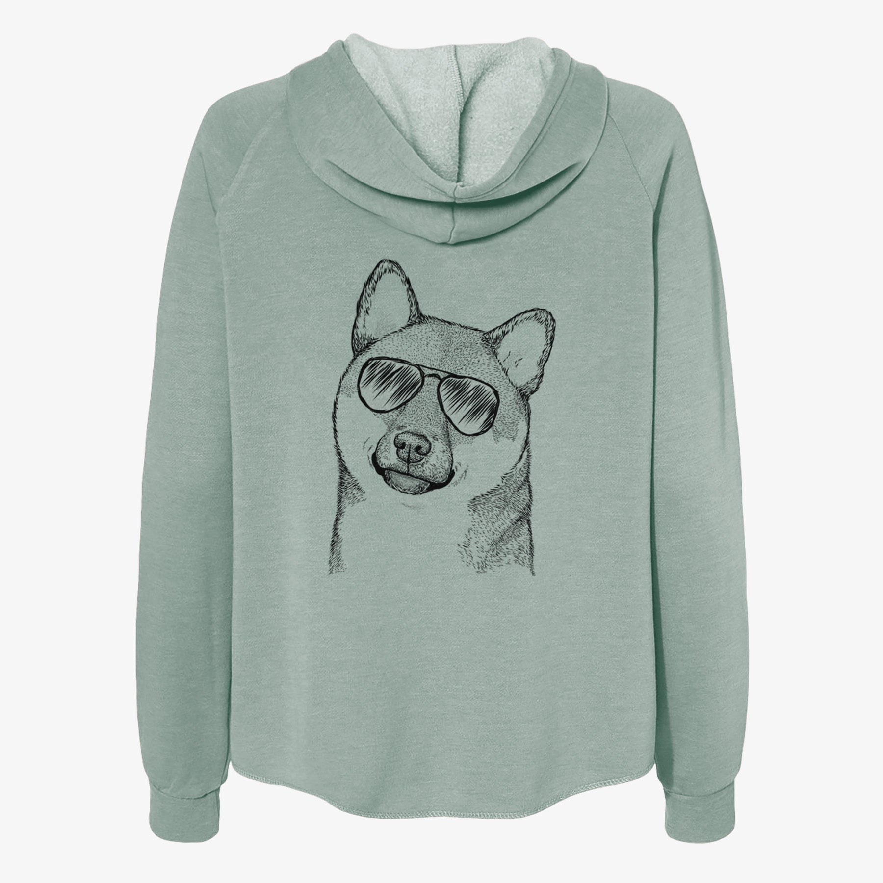 Yakuza the Shiba Inu - Women's Cali Wave Zip-Up Sweatshirt