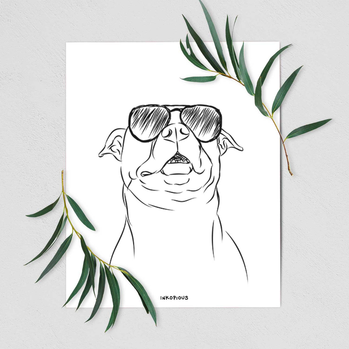 Zada the Pitbull Art Print