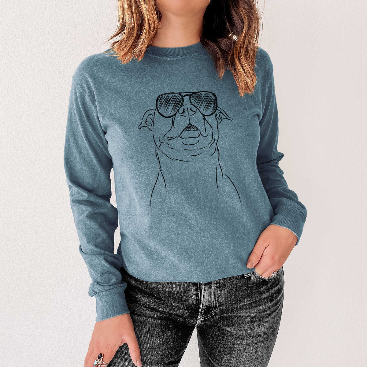 Aviators Zada the Pitbull - Heavyweight 100% Cotton Long Sleeve