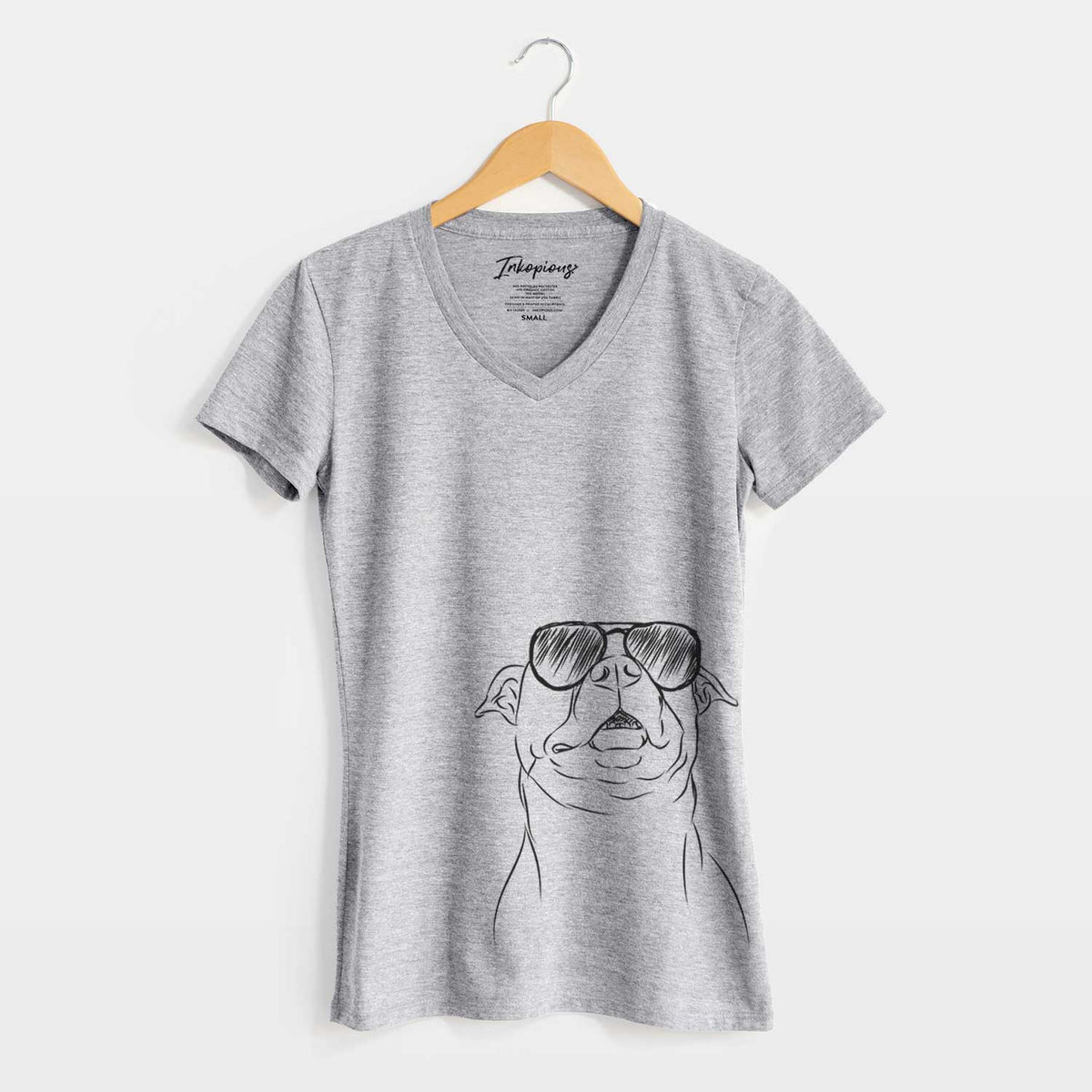 Aviator Zada the Pitbull - Women's V-neck Shirt