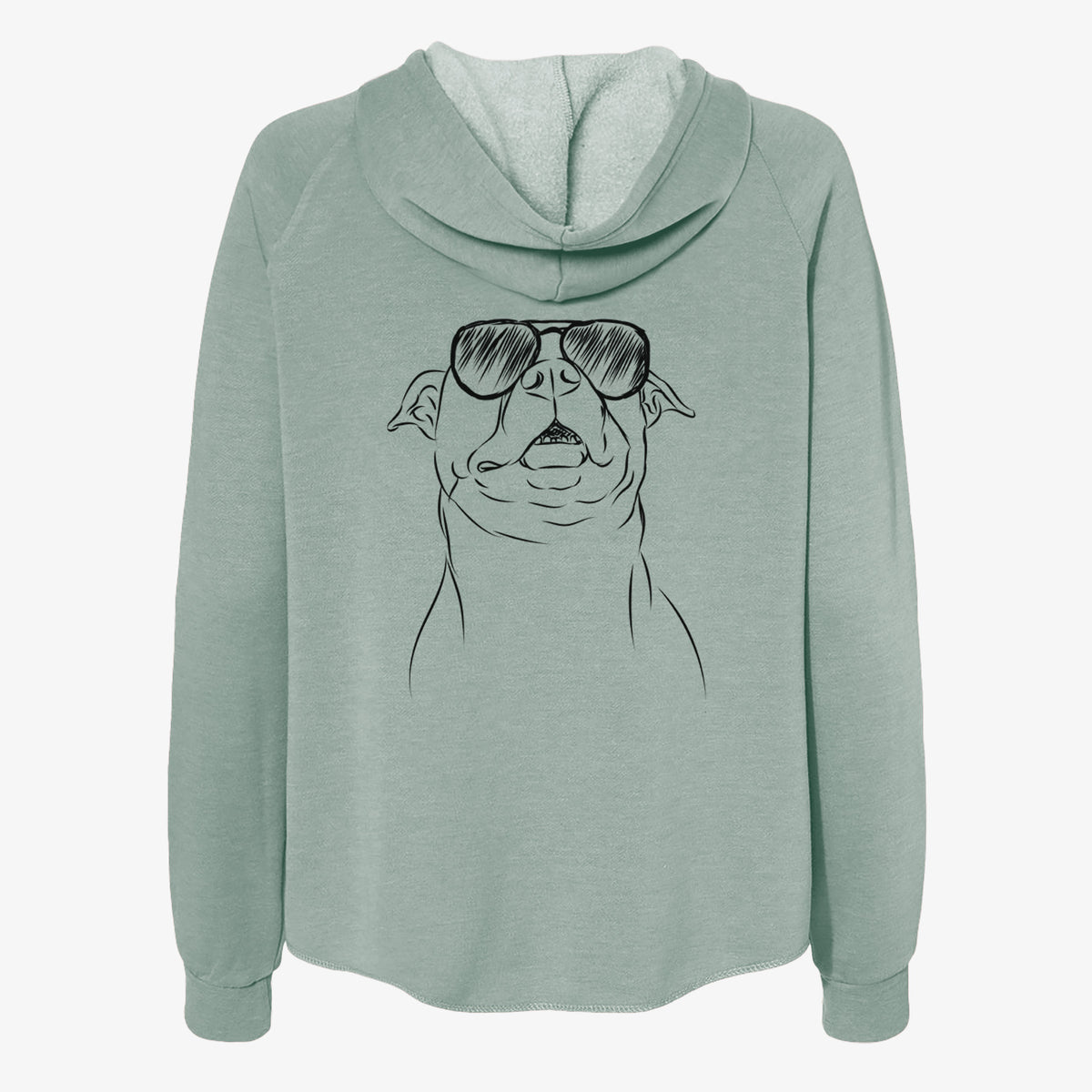 Zada the Pitbull - Women's Cali Wave Zip-Up Sweatshirt