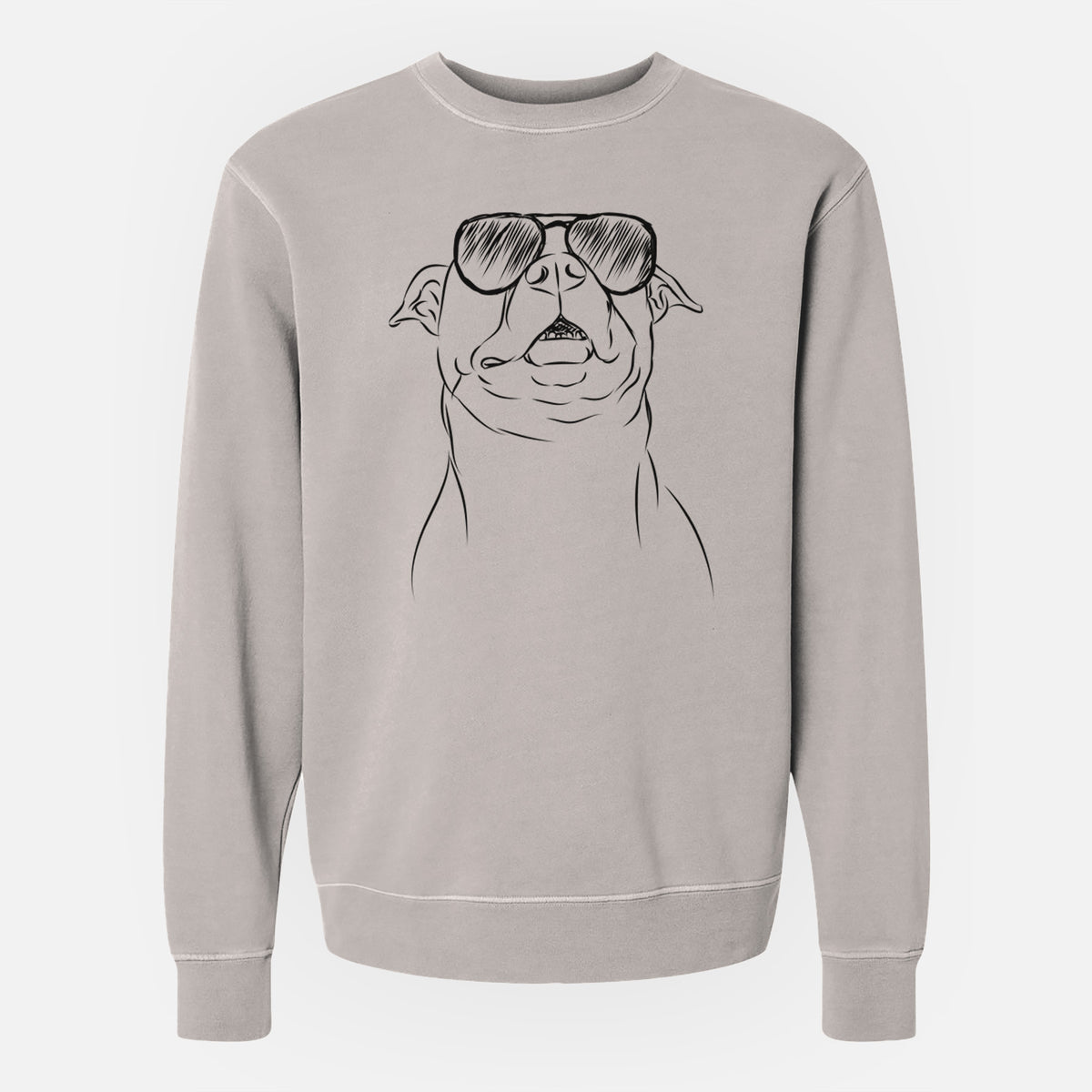 Aviator Zada the Pitbull - Unisex Pigment Dyed Crew Sweatshirt