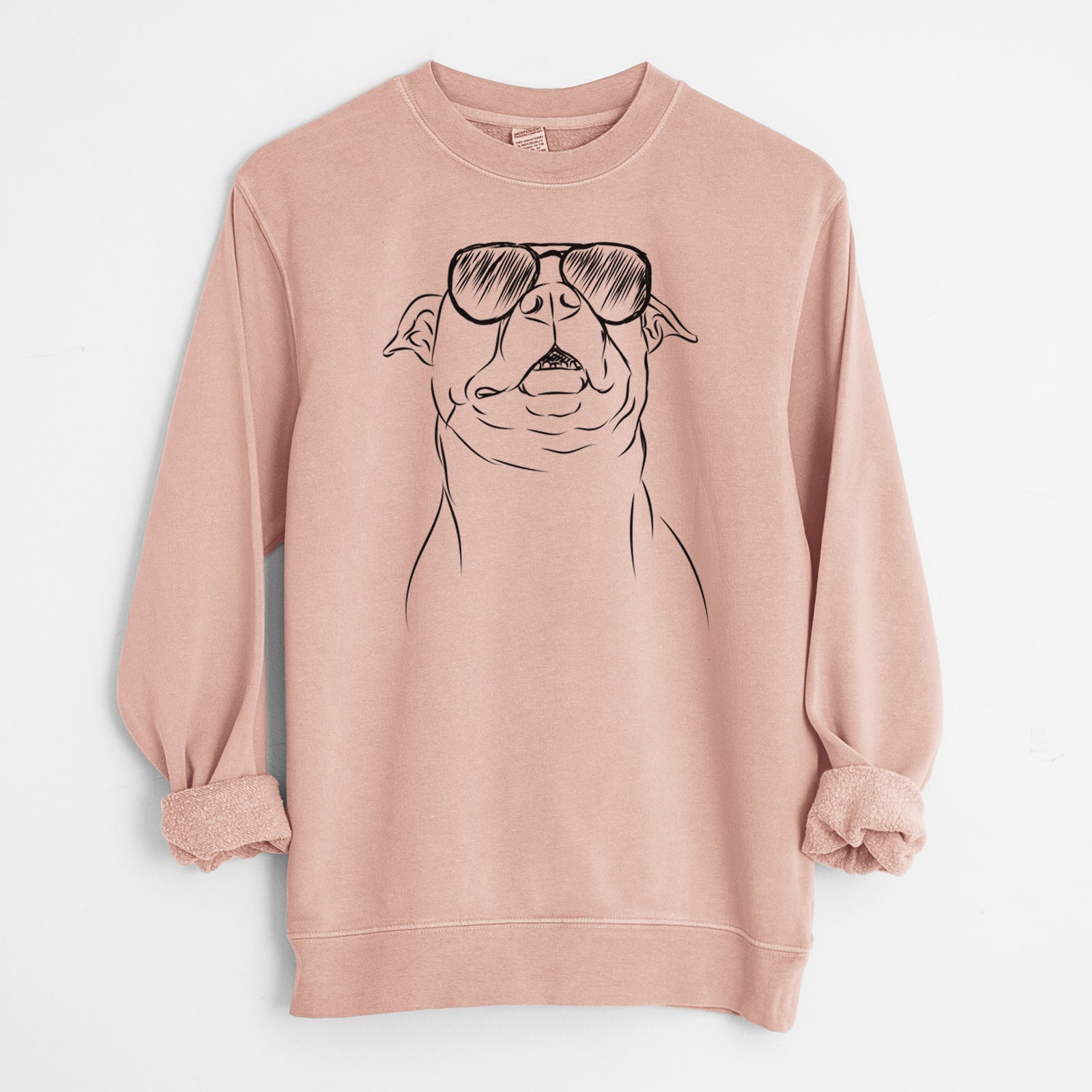 Aviator Zada the Pitbull - Unisex Pigment Dyed Crew Sweatshirt