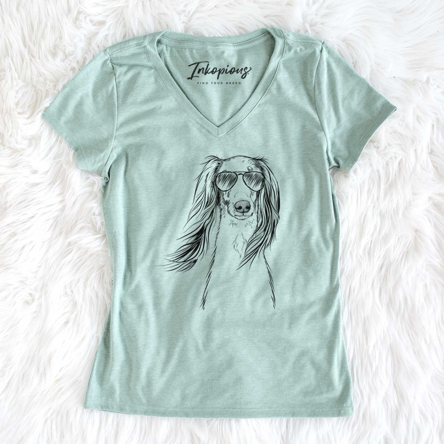 Aviator Zahra the Saluki - Women's V-neck Shirt