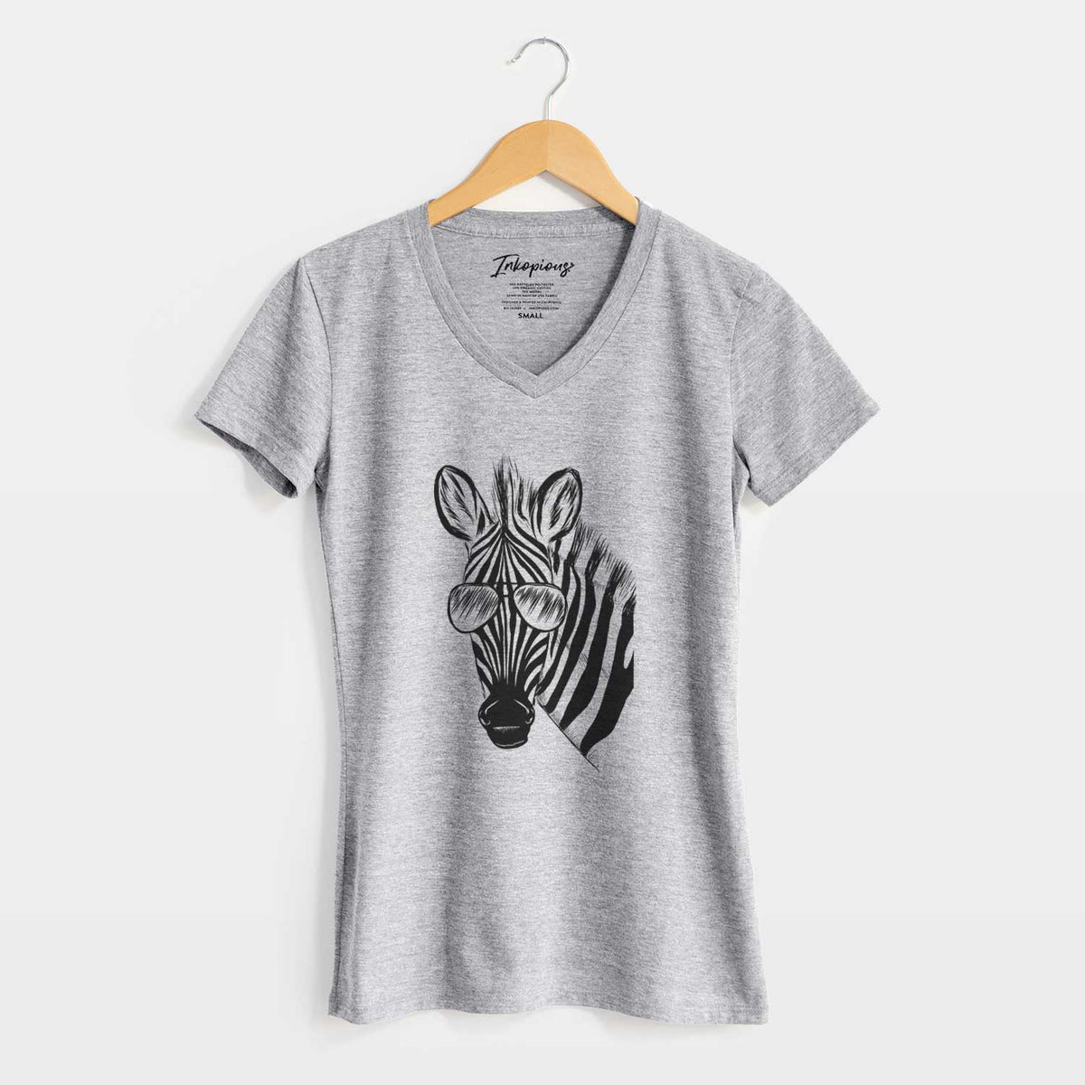 Aviator Zed the Zebra - Women's V-neck Shirt