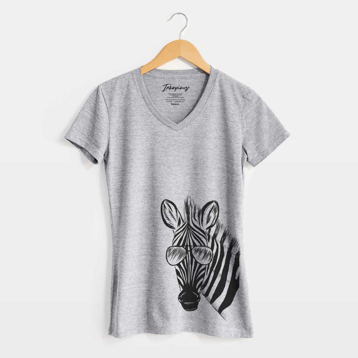 Aviator Zed the Zebra - Women's V-neck Shirt