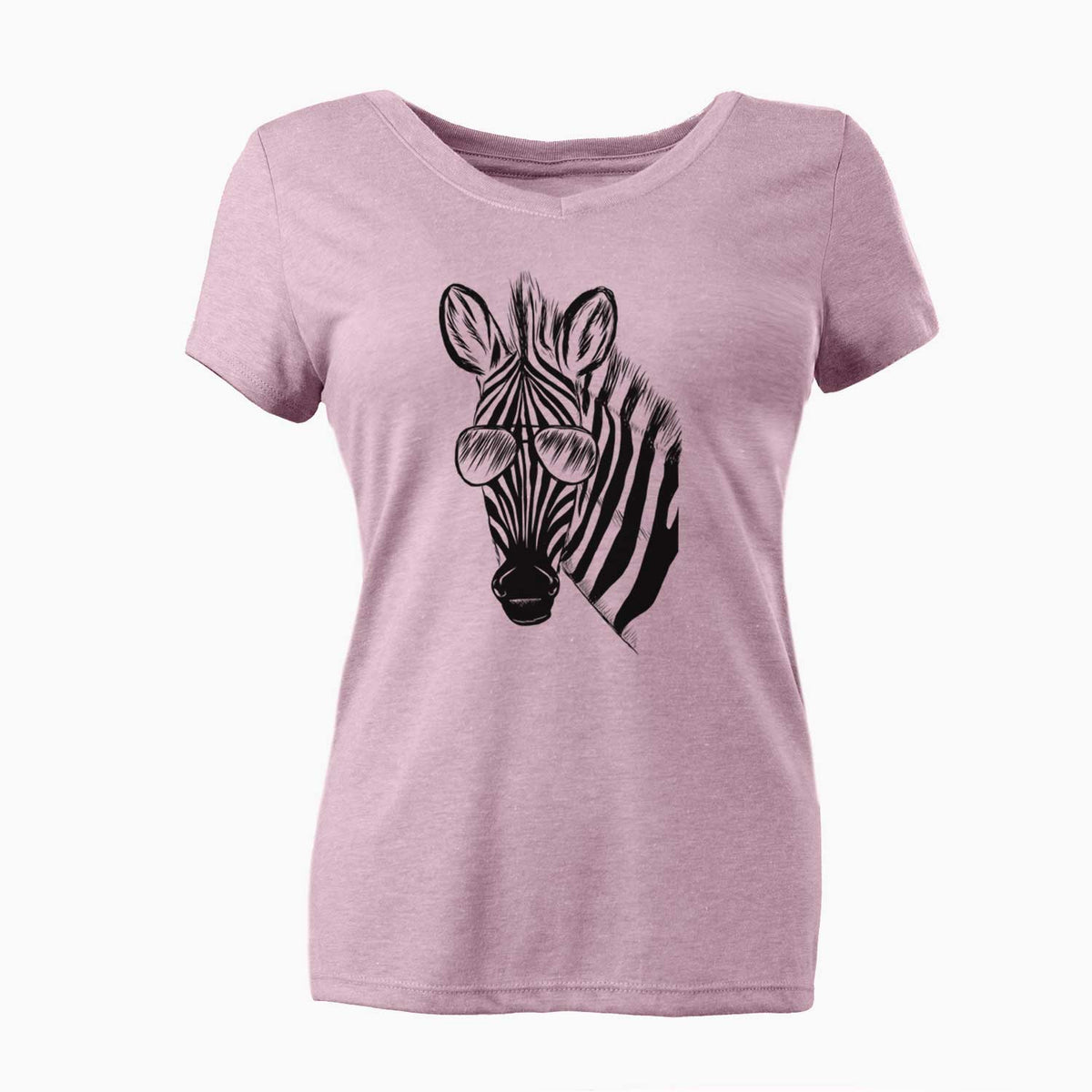 Aviator Zed the Zebra - Women's V-neck Shirt