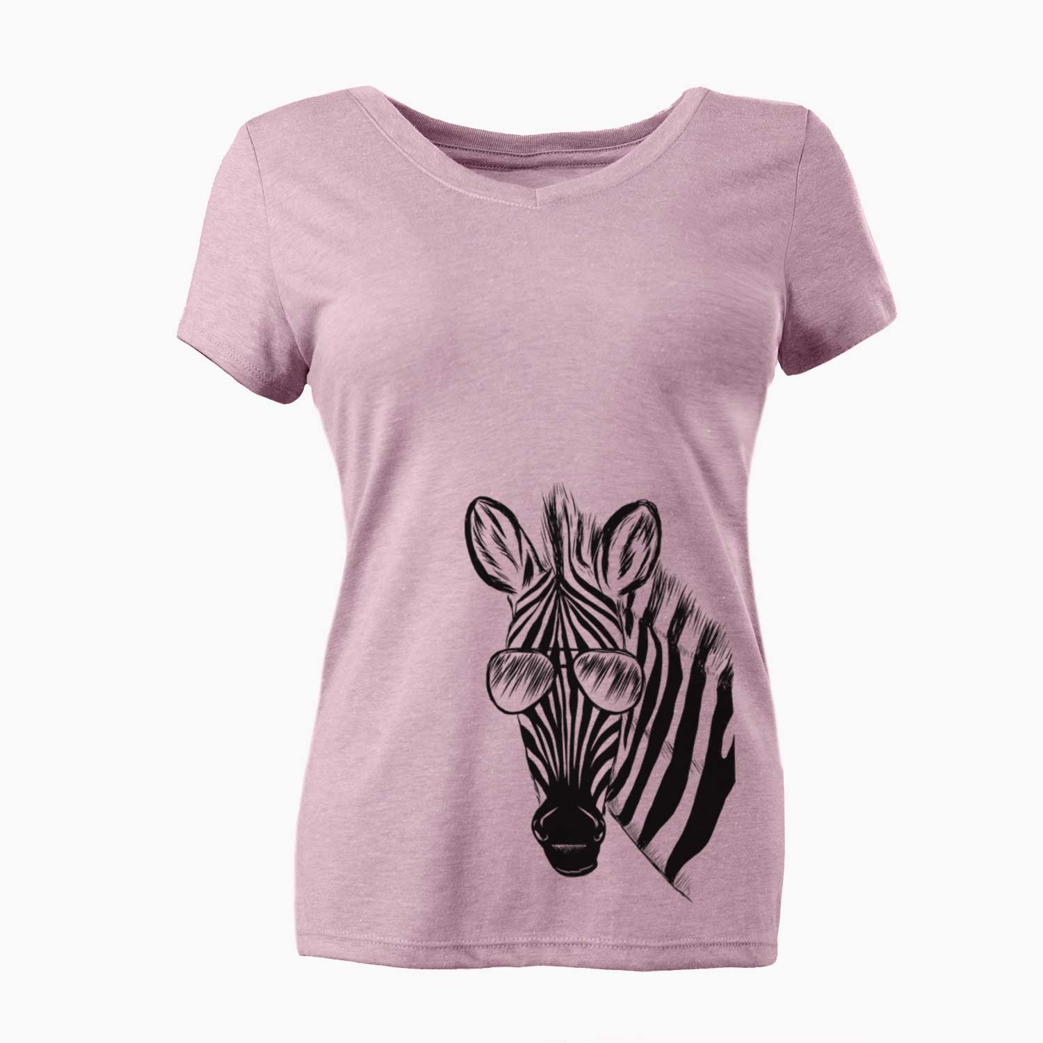 Aviator Zed the Zebra - Women's V-neck Shirt