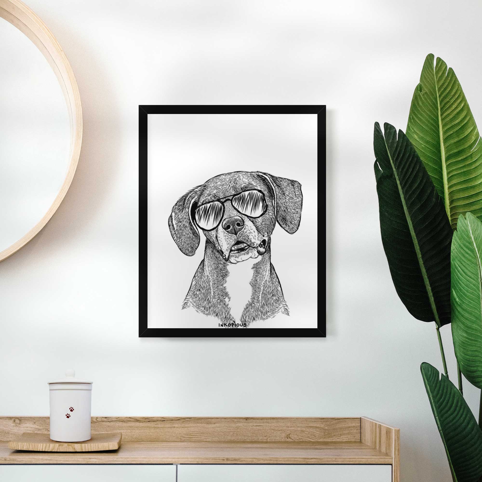 Zeena the Plott Hound Mix Art Print