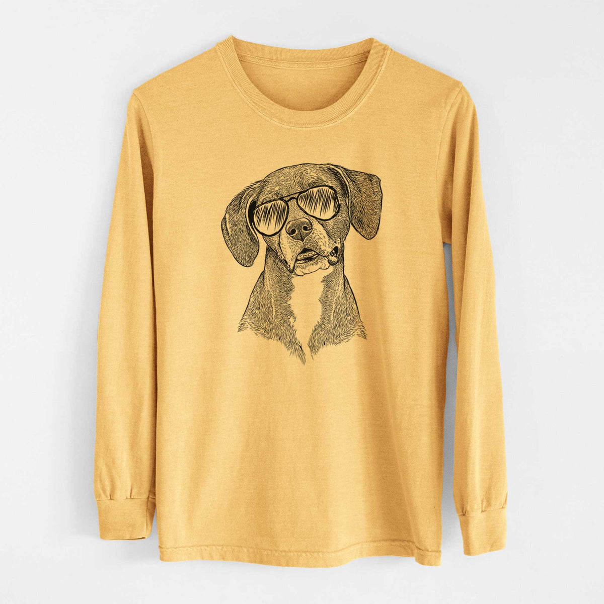 Aviators Zeena the Plott Hound Mix - Heavyweight 100% Cotton Long Sleeve