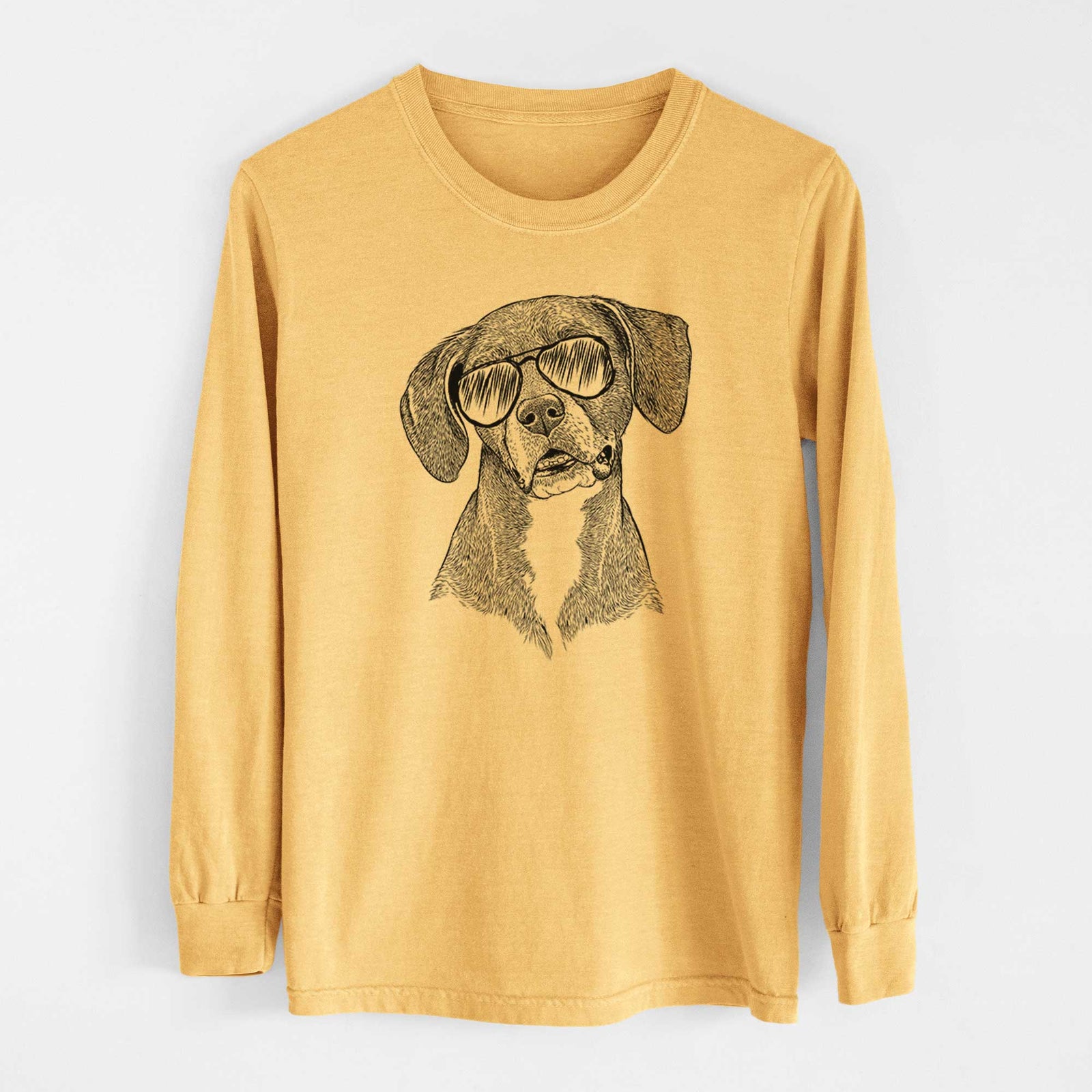 Aviators Zeena the Plott Hound Mix - Heavyweight 100% Cotton Long Sleeve