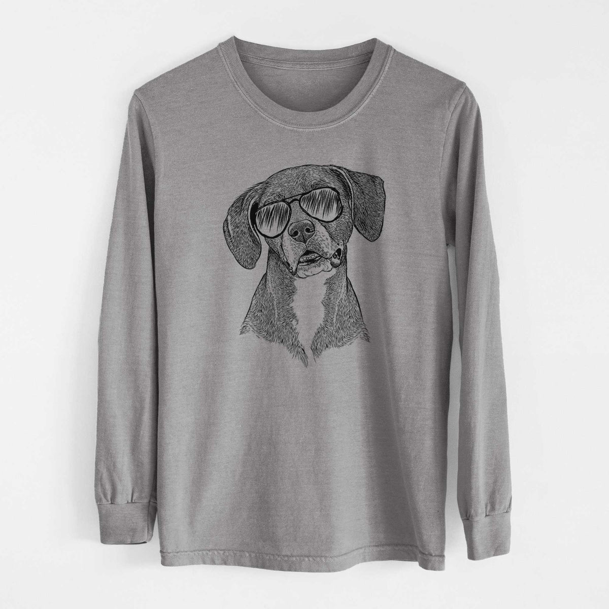 Aviators Zeena the Plott Hound Mix - Heavyweight 100% Cotton Long Sleeve