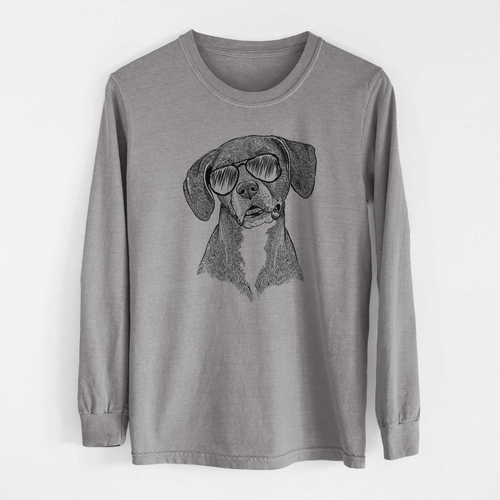 Aviators Zeena the Plott Hound Mix - Heavyweight 100% Cotton Long Sleeve