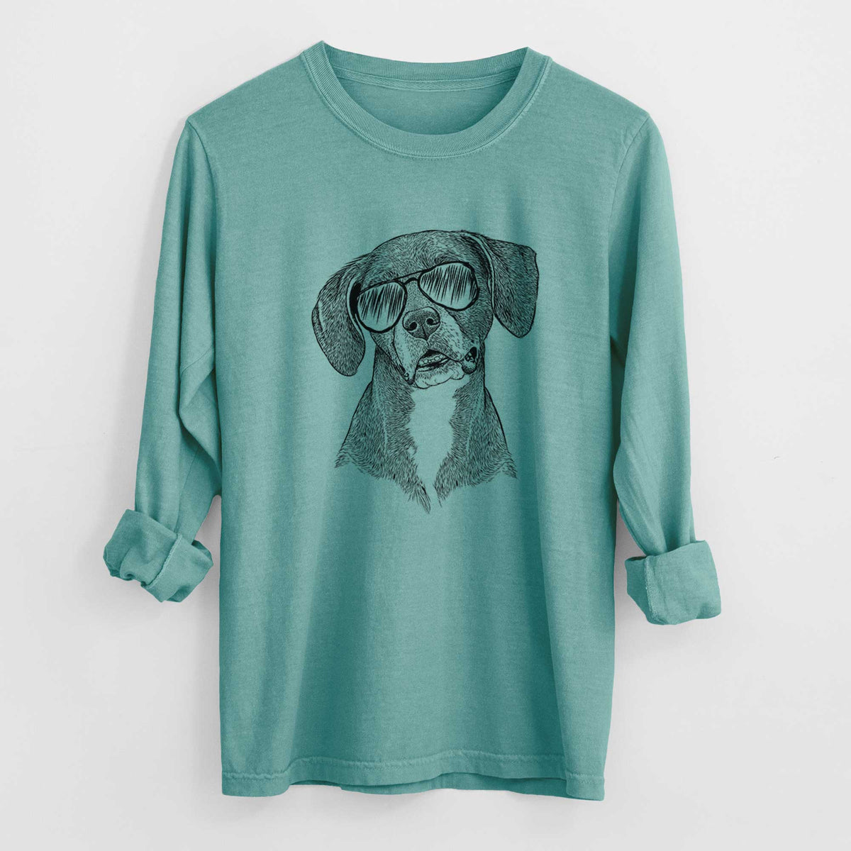 Aviators Zeena the Plott Hound Mix - Heavyweight 100% Cotton Long Sleeve