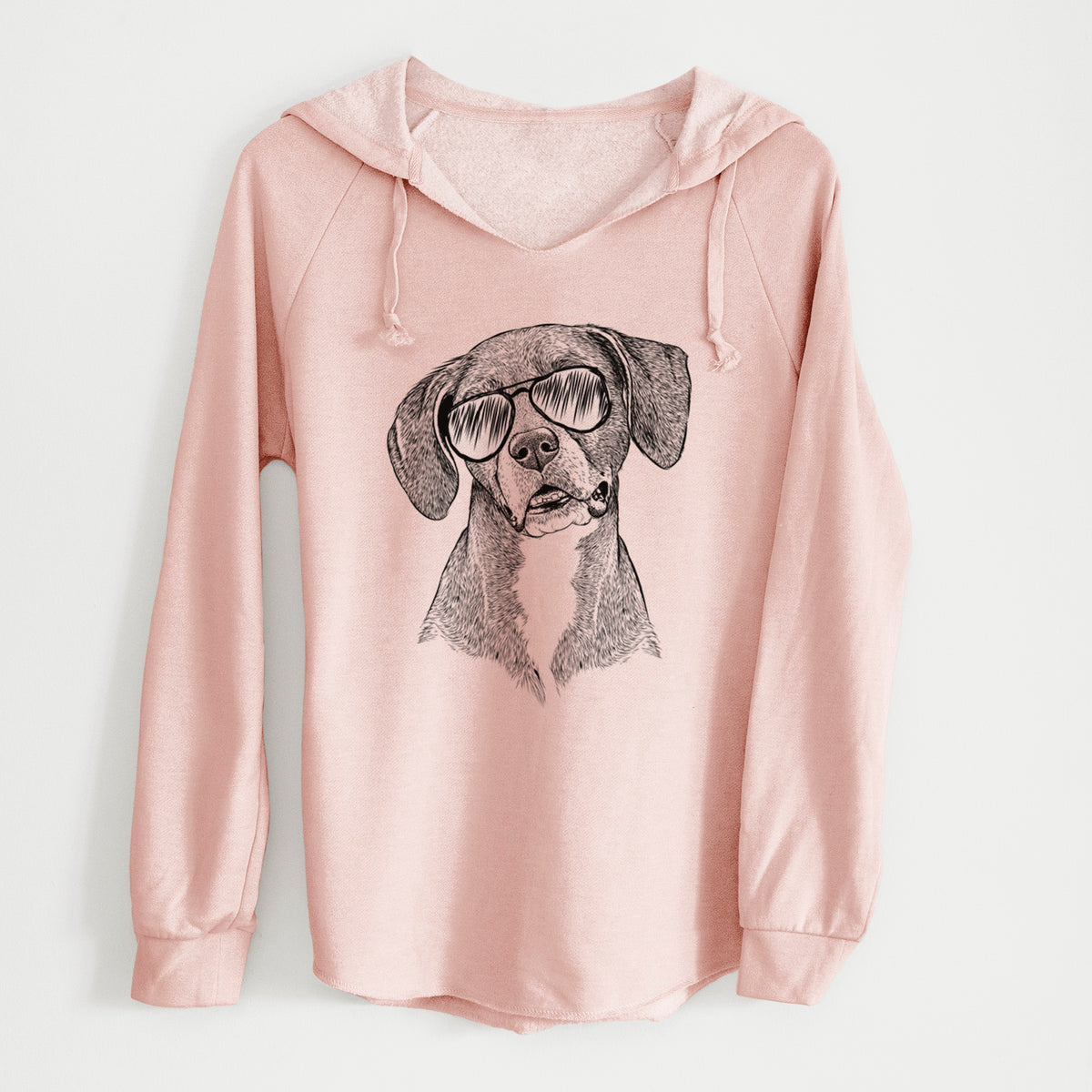 Aviator Zeena the Plott Hound Mix - Cali Wave Hooded Sweatshirt