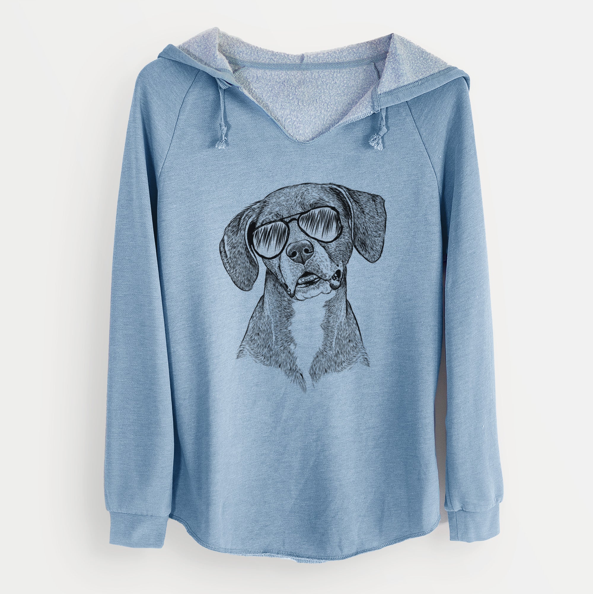 Aviator Zeena the Plott Hound Mix - Cali Wave Hooded Sweatshirt
