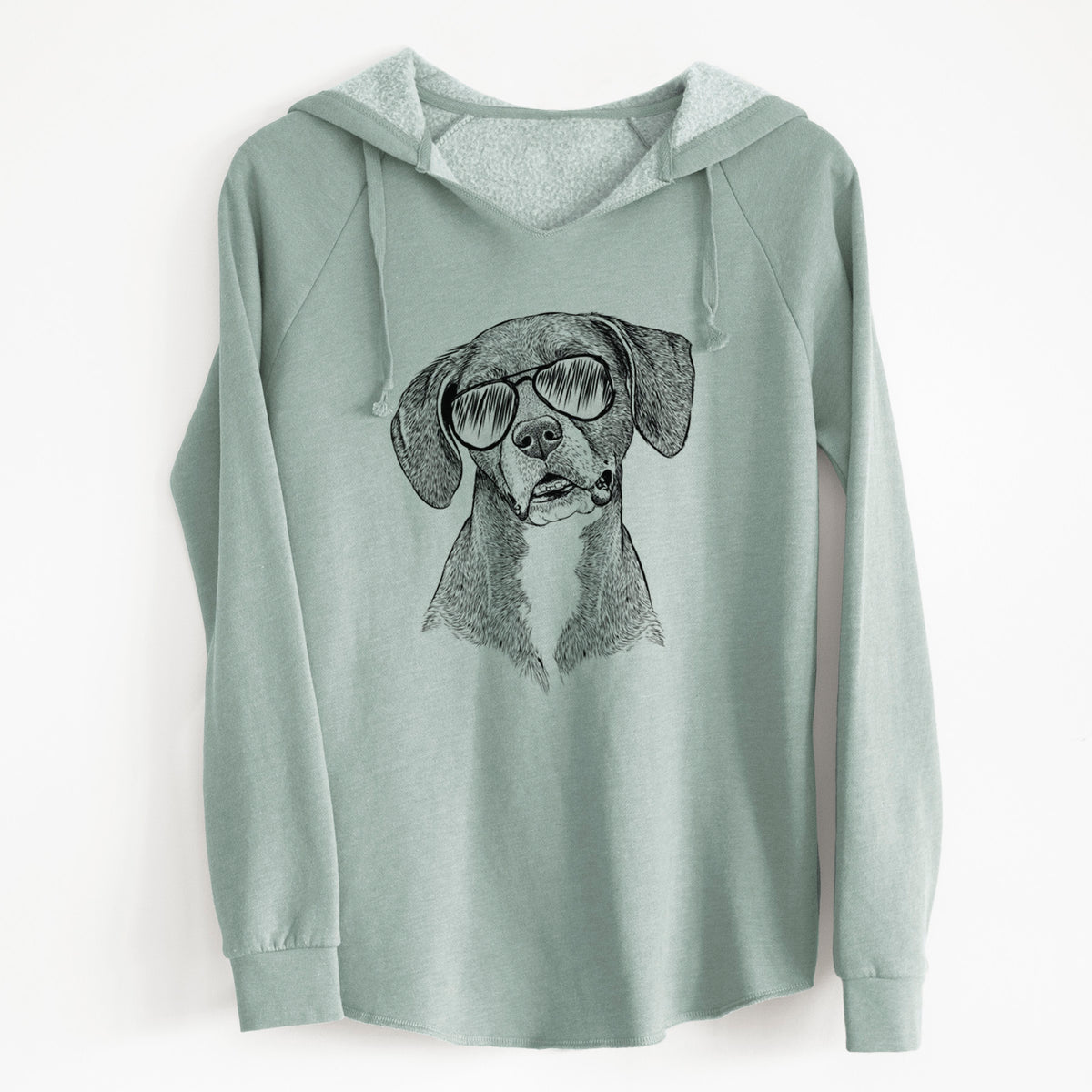 Aviator Zeena the Plott Hound Mix - Cali Wave Hooded Sweatshirt
