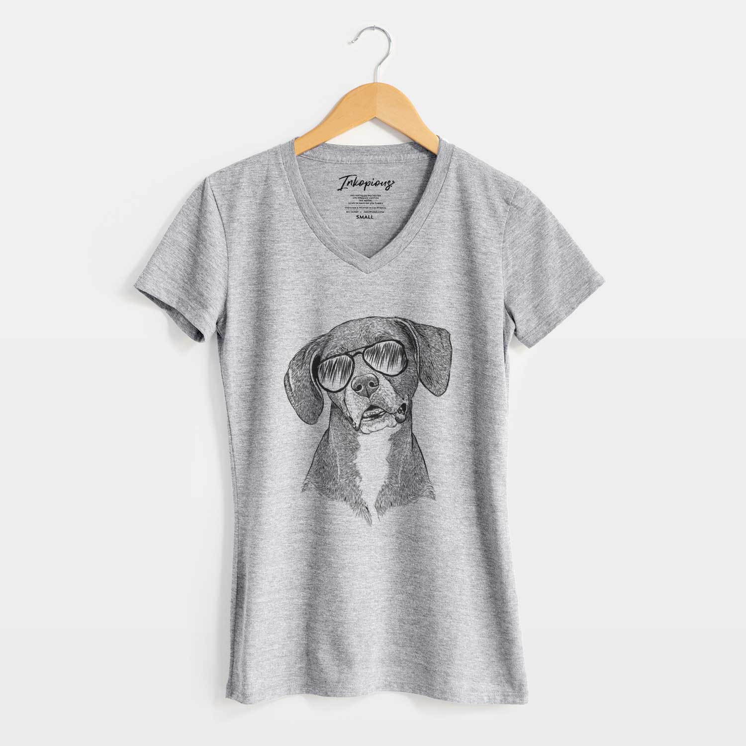 Aviator Zeena the Plott Hound Mix - Women's V-neck Shirt