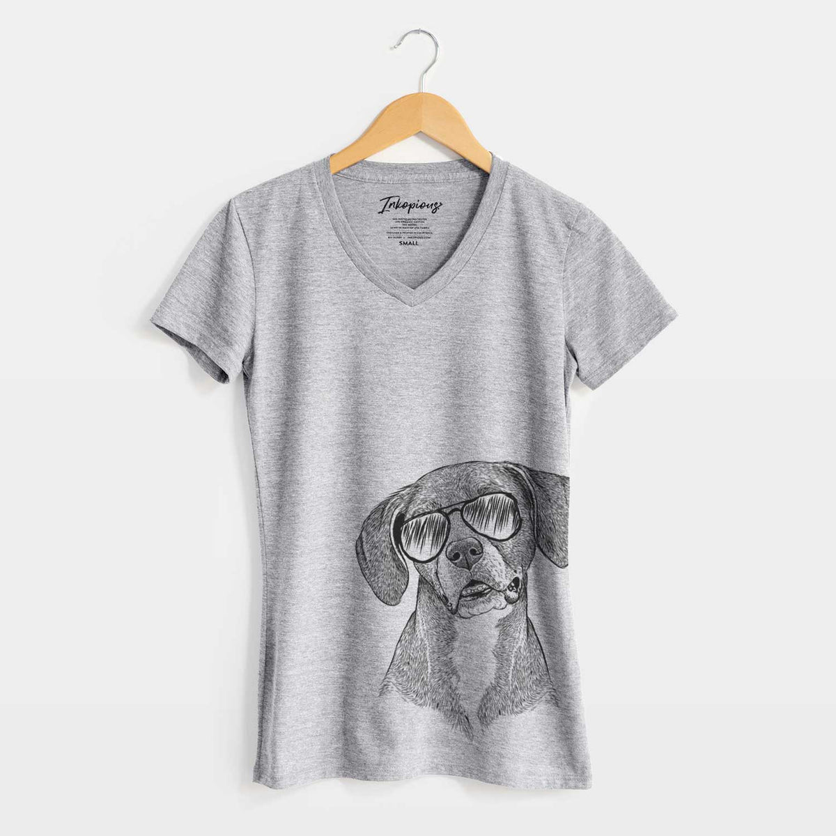 Aviator Zeena the Plott Hound Mix - Women&#39;s V-neck Shirt