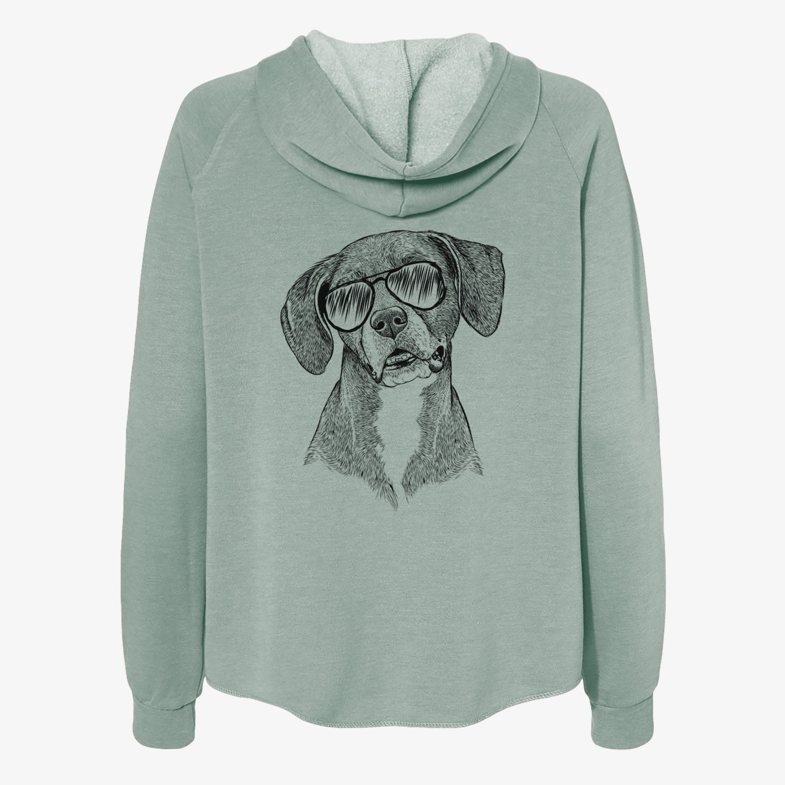 Zeena the Plott Hound Mix - Women's Cali Wave Zip-Up Sweatshirt