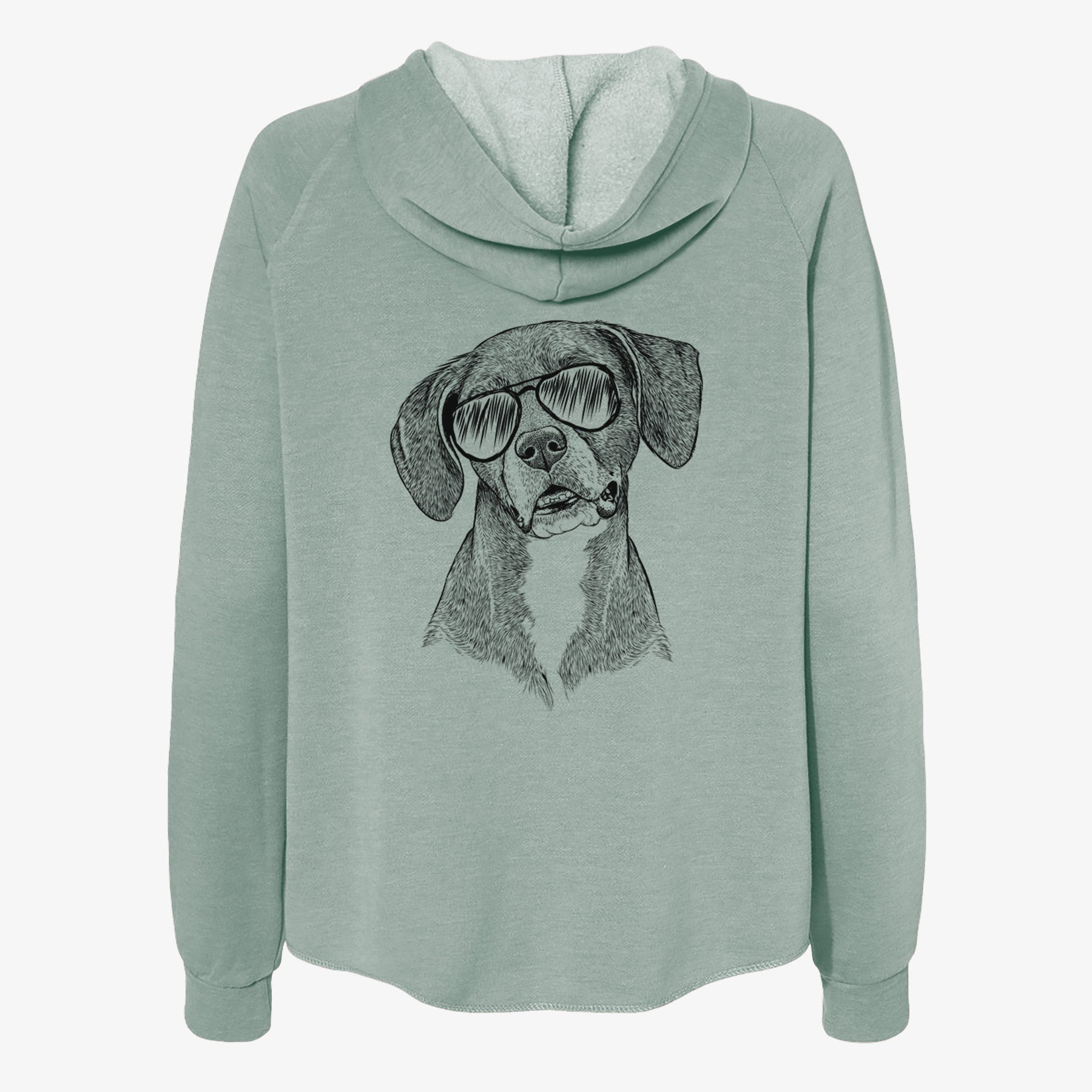 Zeena the Plott Hound Mix - Women's Cali Wave Zip-Up Sweatshirt