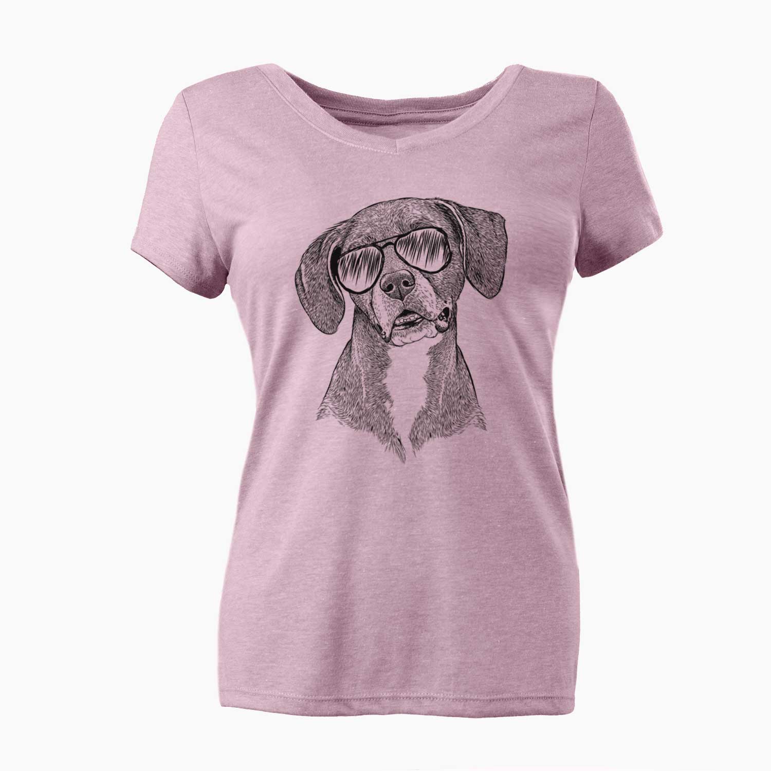 Aviator Zeena the Plott Hound Mix - Women's V-neck Shirt