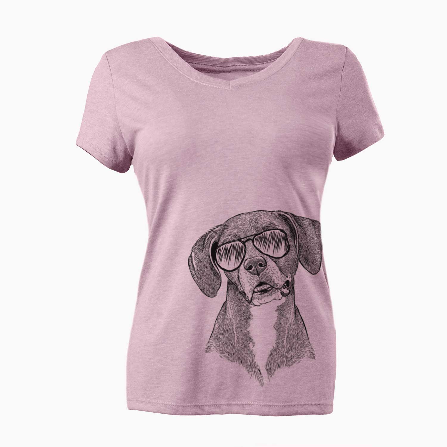 Aviator Zeena the Plott Hound Mix - Women's V-neck Shirt