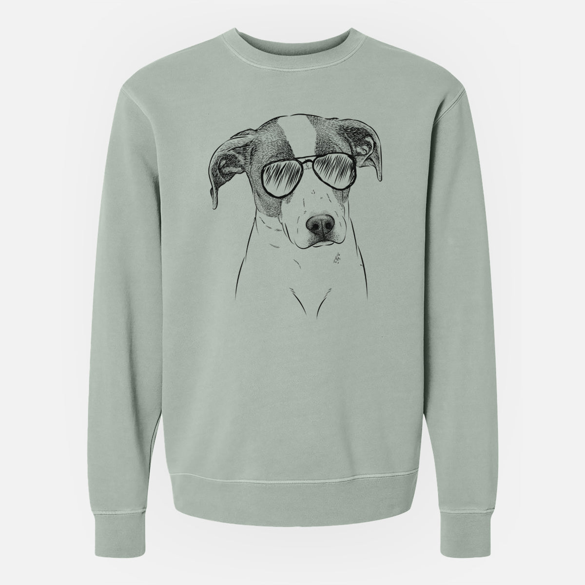 Aviator Zephyr the Pointer Mix - Unisex Pigment Dyed Crew Sweatshirt