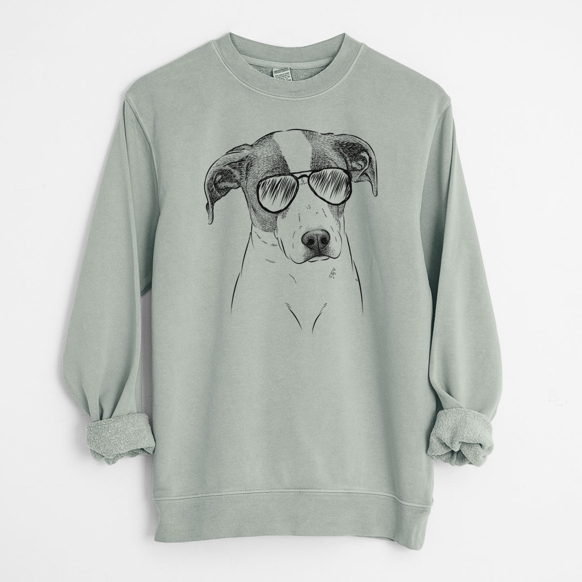Aviator Zephyr the Pointer Mix - Unisex Pigment Dyed Crew Sweatshirt