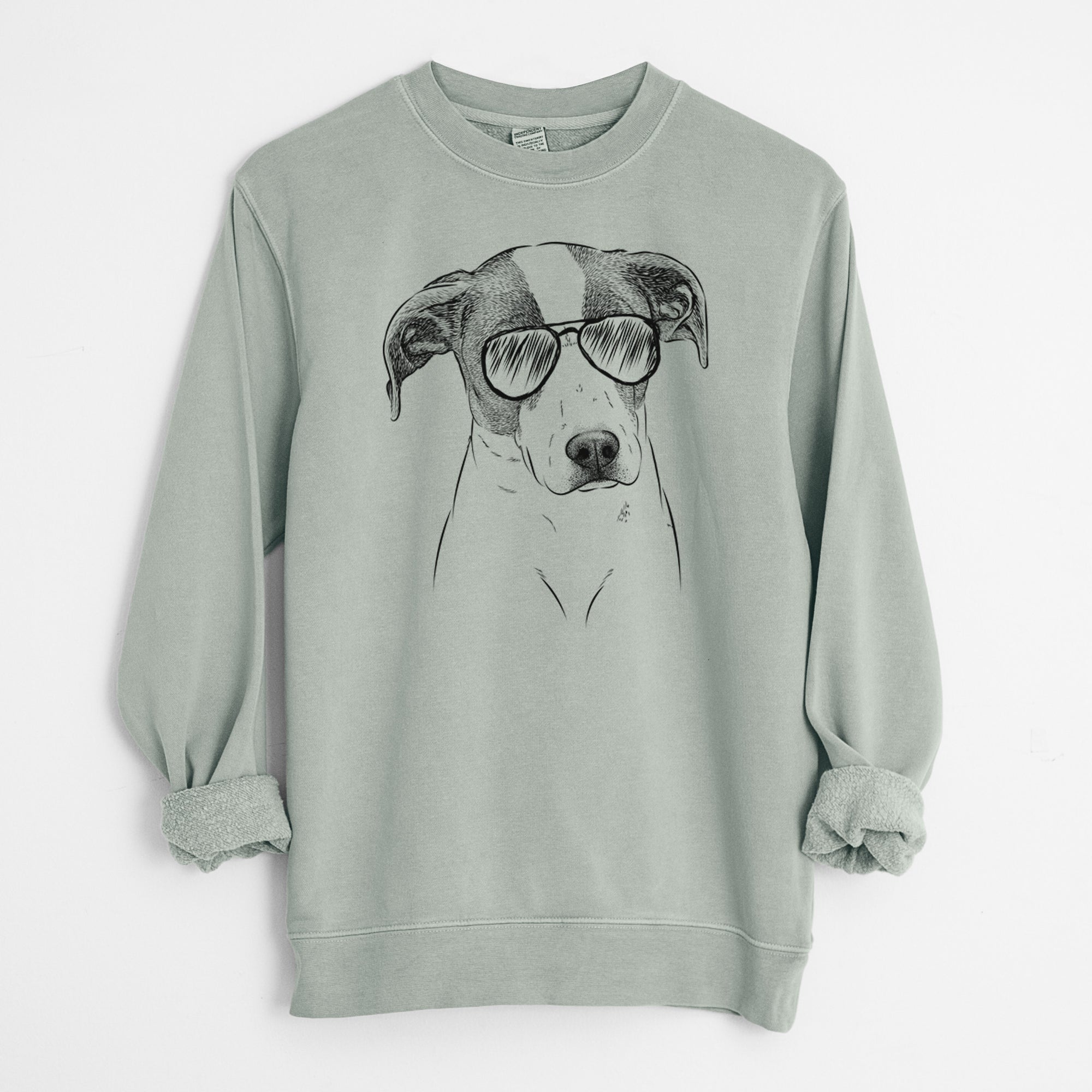 Aviator Zephyr the Pointer Mix - Unisex Pigment Dyed Crew Sweatshirt