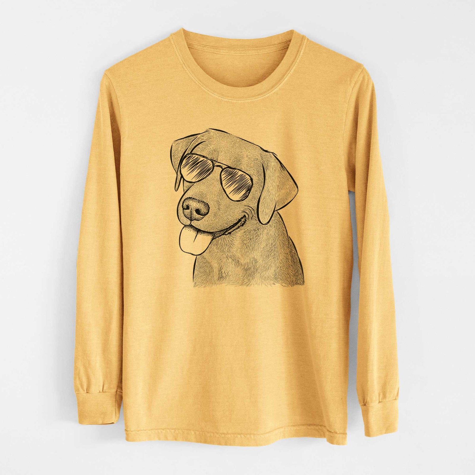 Aviators Zeppelin the Black Labrador - Heavyweight 100% Cotton Long Sleeve