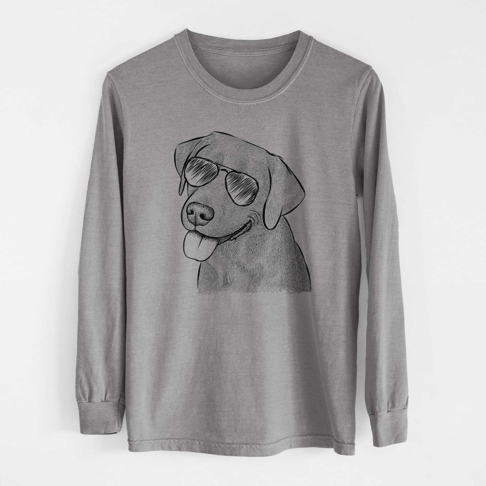 Aviators Zeppelin the Black Labrador - Heavyweight 100% Cotton Long Sleeve