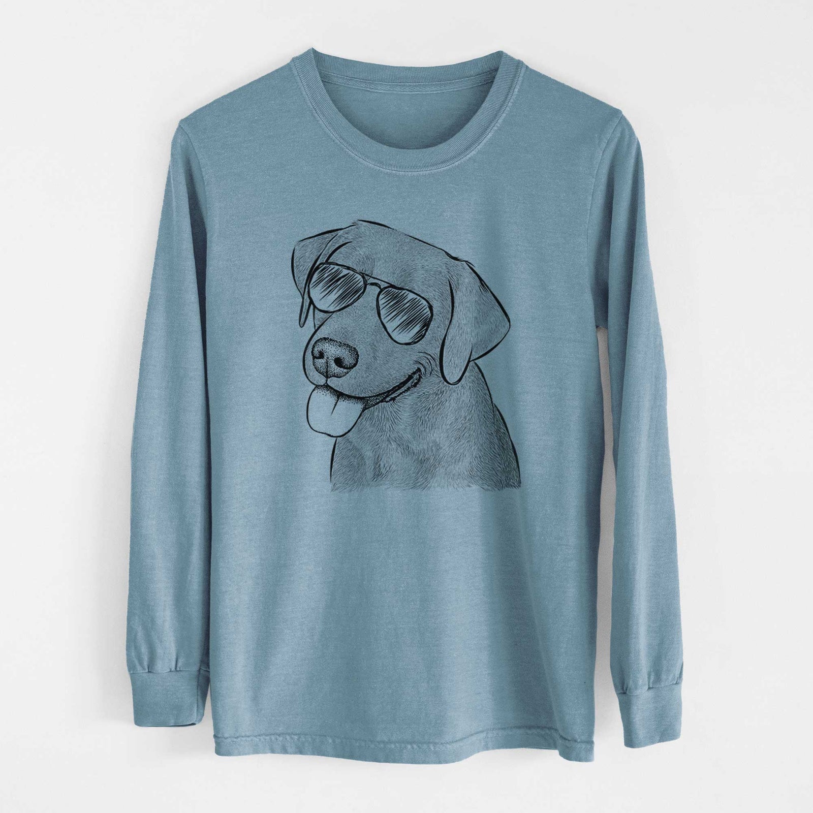 Aviators Zeppelin the Black Labrador - Heavyweight 100% Cotton Long Sleeve