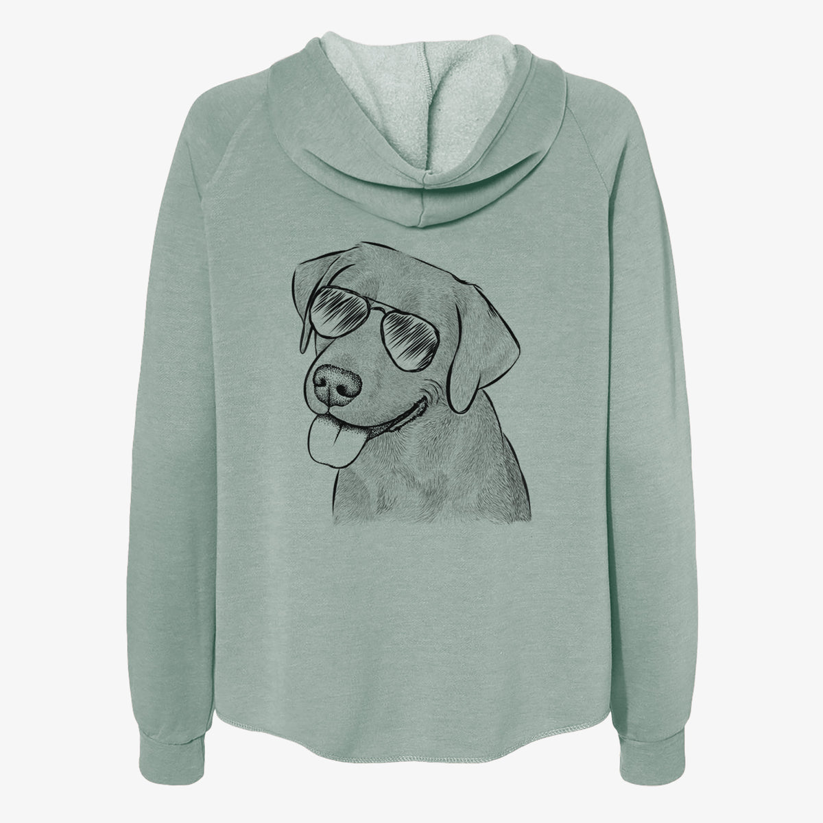 Zeppelin the Black Labrador - Women's Cali Wave Zip-Up Sweatshirt