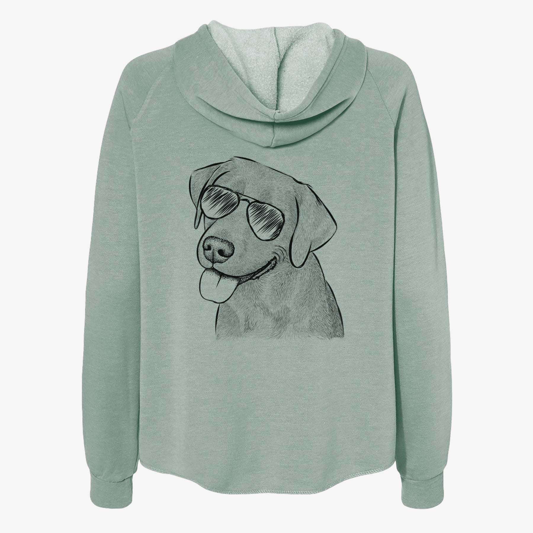 Zeppelin the Black Labrador - Women's Cali Wave Zip-Up Sweatshirt
