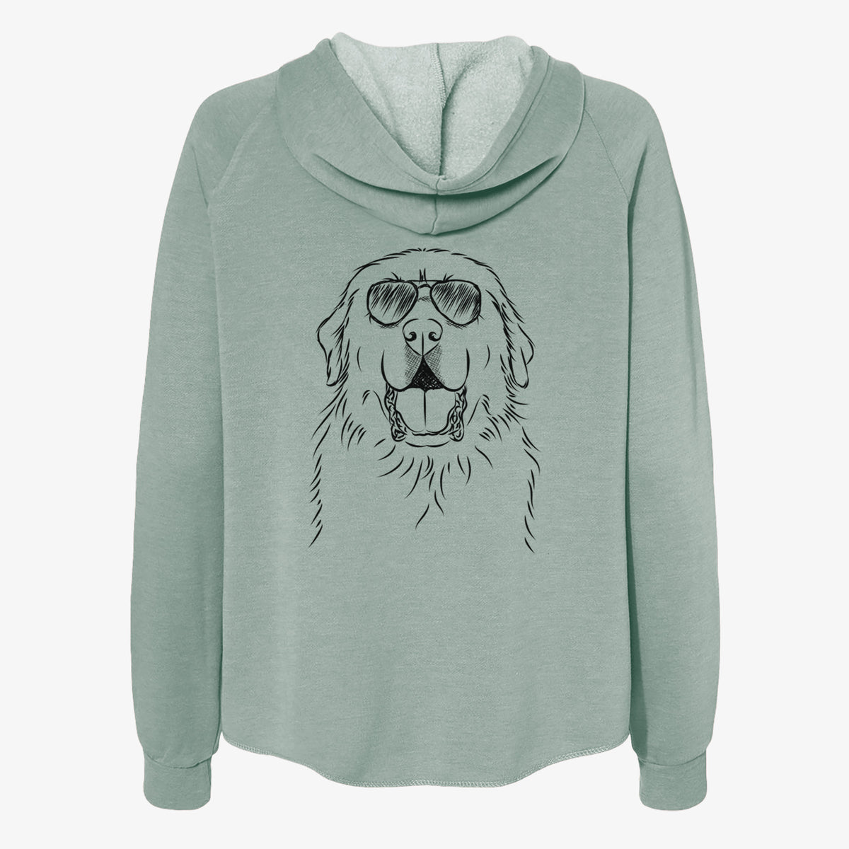 Zeus the Great Pyrenees - Women's Cali Wave Zip-Up Sweatshirt