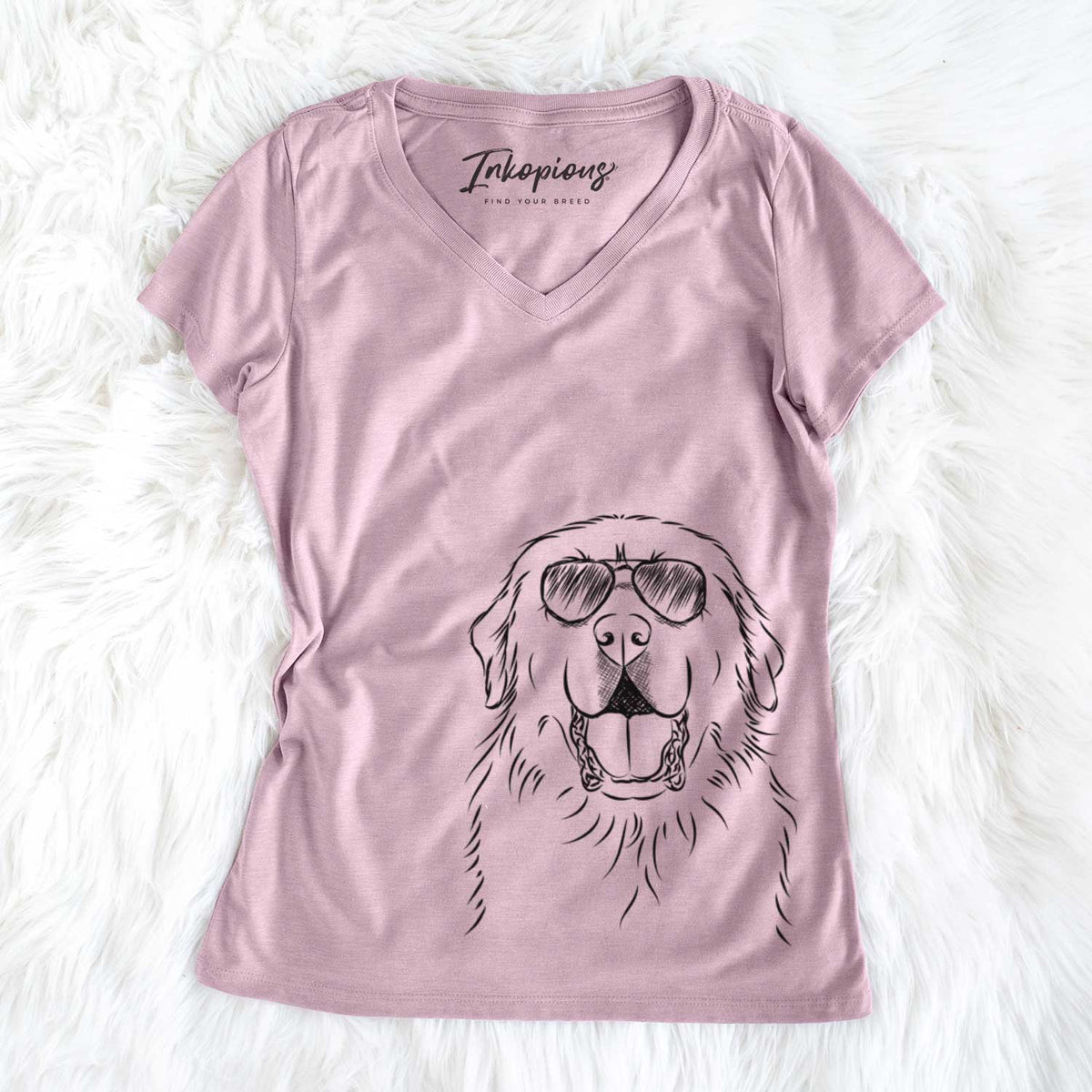 Zeus the Great Pyrenees - Women's V-neck Shirt