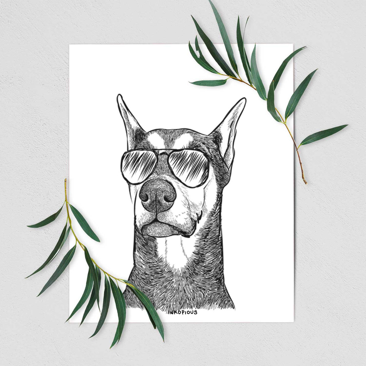 Zeus the Doberman Pinscher Art Print
