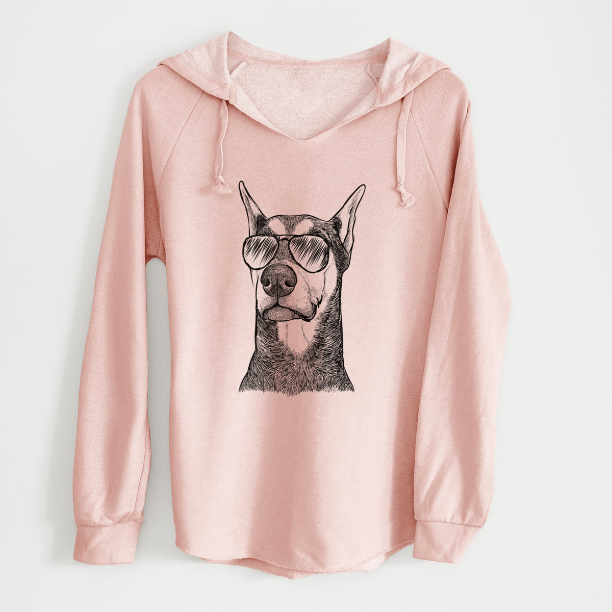 Aviator Zeus the Doberman Pinscher - Cali Wave Hooded Sweatshirt