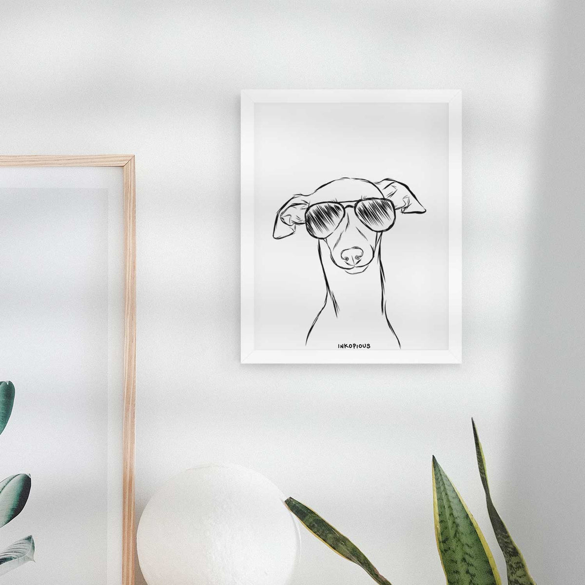 Ziggie the Italian Greyhound Art Print