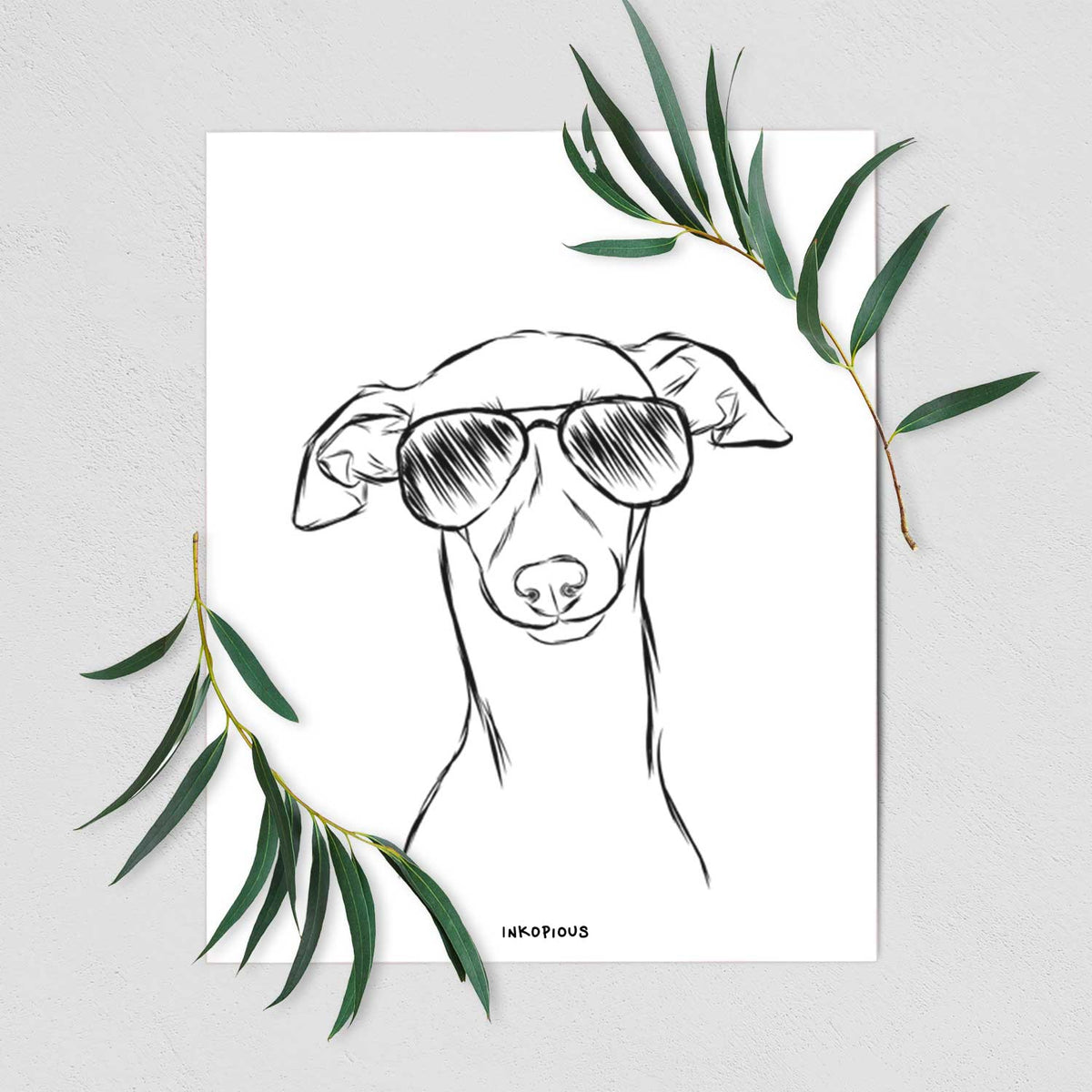 Ziggie the Italian Greyhound Art Print