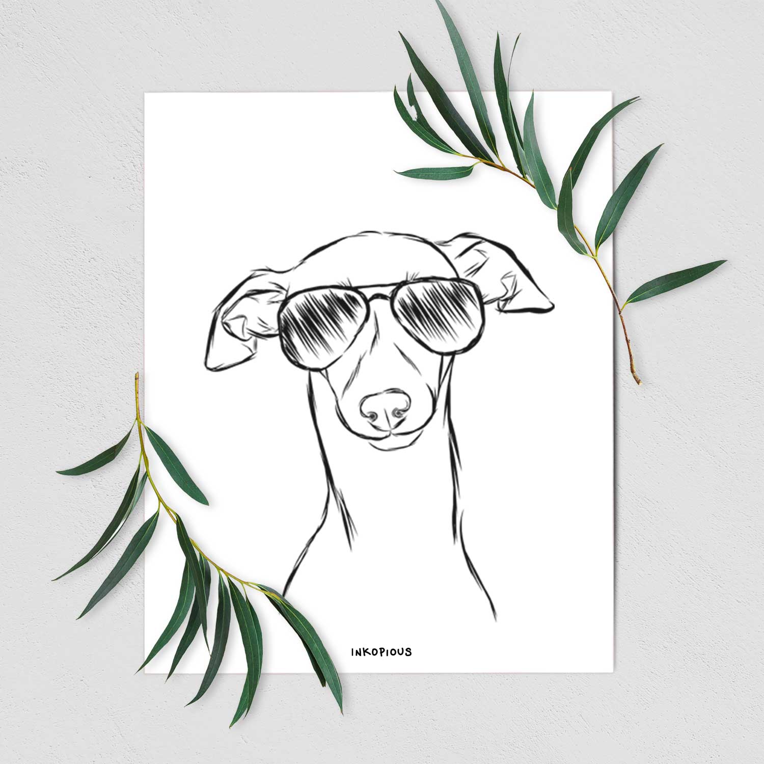 Ziggie the Italian Greyhound Art Print